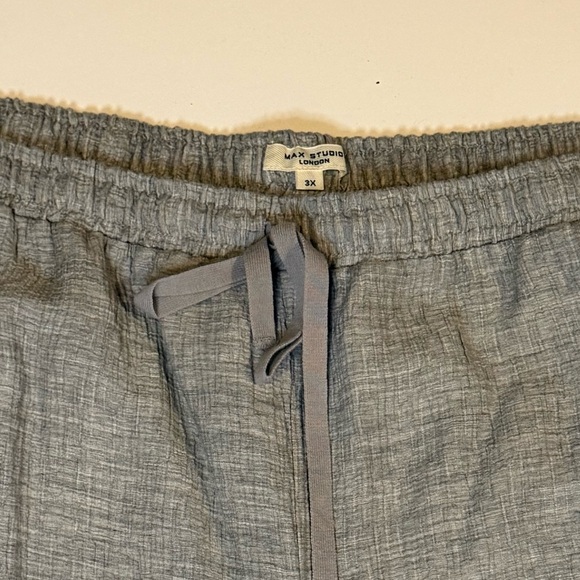Max Studio Light Gray Relaxed Pants 24” inseam - Picture 3 of 7